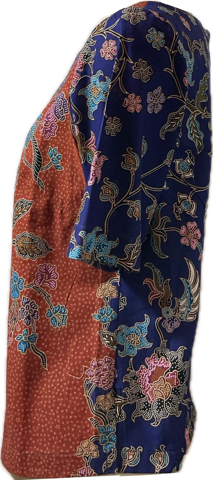 Ladies Batik Top LBT-M-BLUE-Q11001