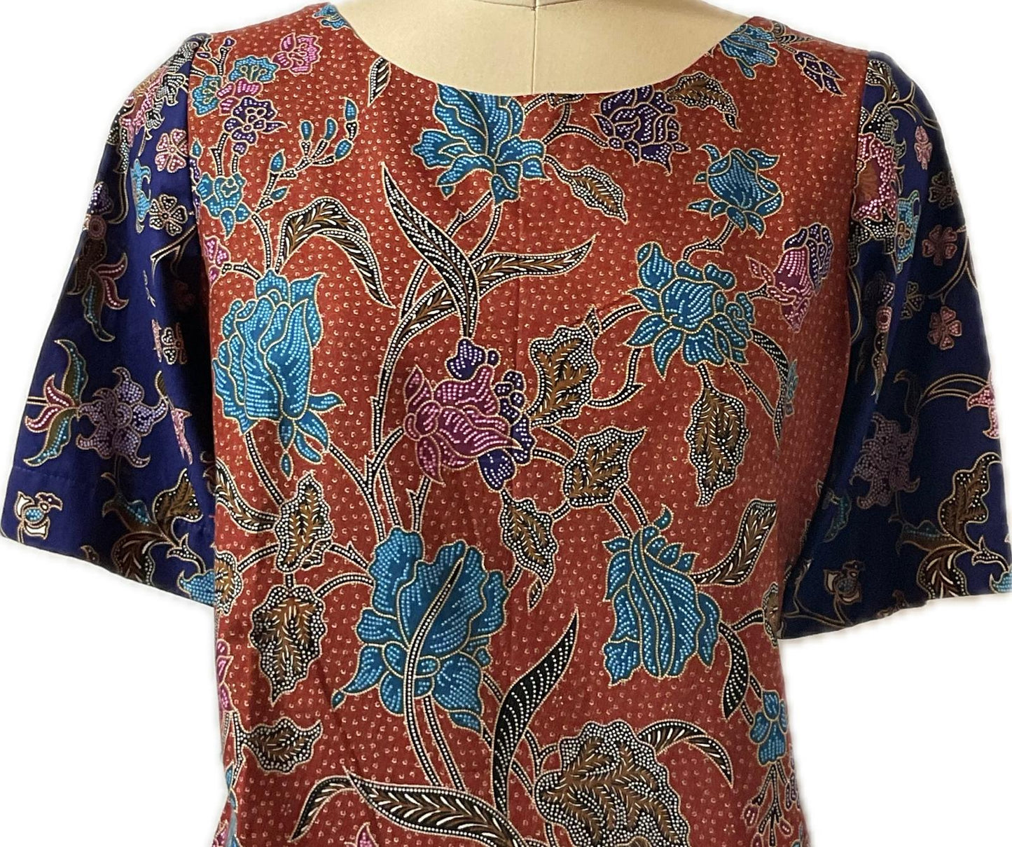 Ladies Batik Top LBT-M-BLUE-Q11001