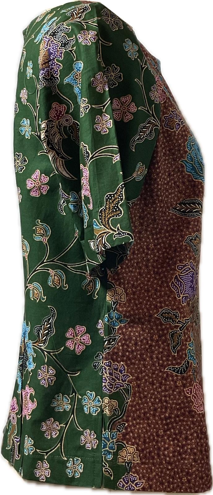 Ladies Batik Top LBT-M-GREEN-Q11002