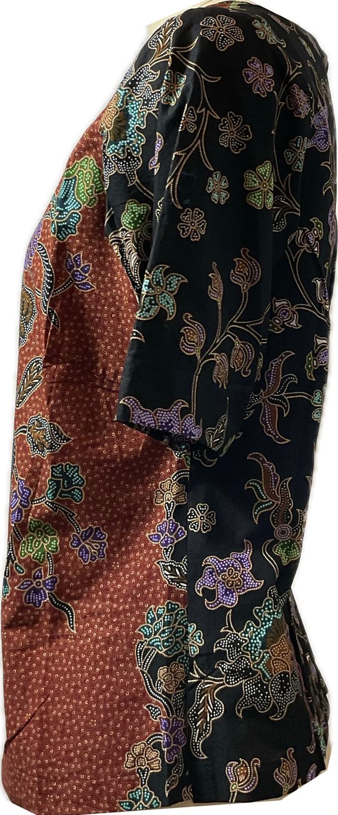 Ladies Batik Top LBT-M-BLACK-Q11003
