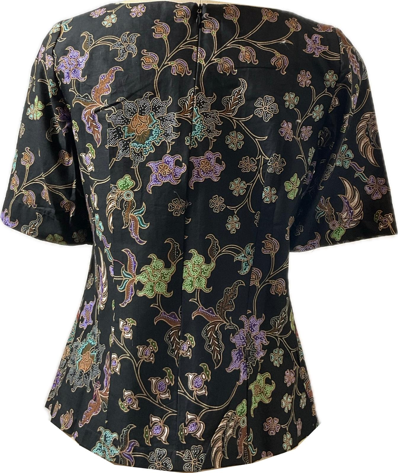 Ladies Batik Top LBT-M-BLACK-Q11003