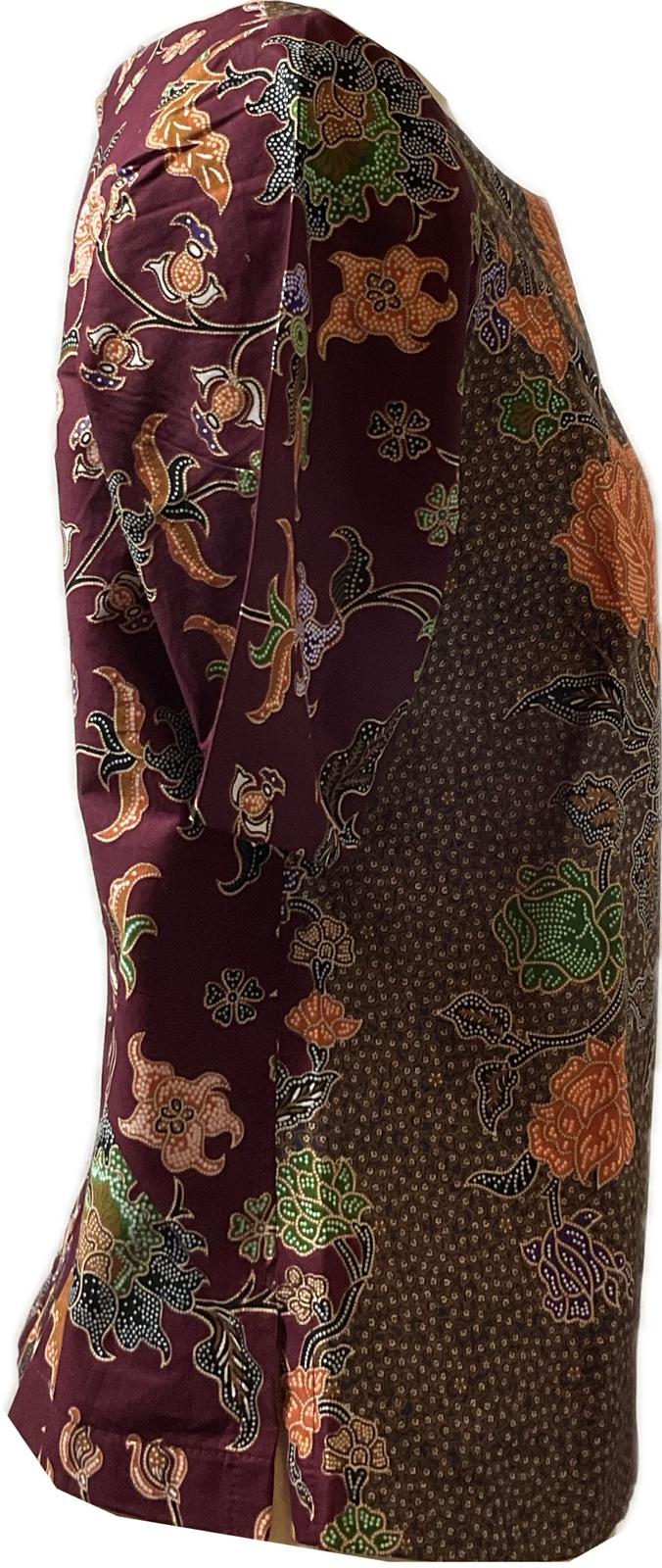 Ladies Batik Top LBT-M-MAROON-Q11004