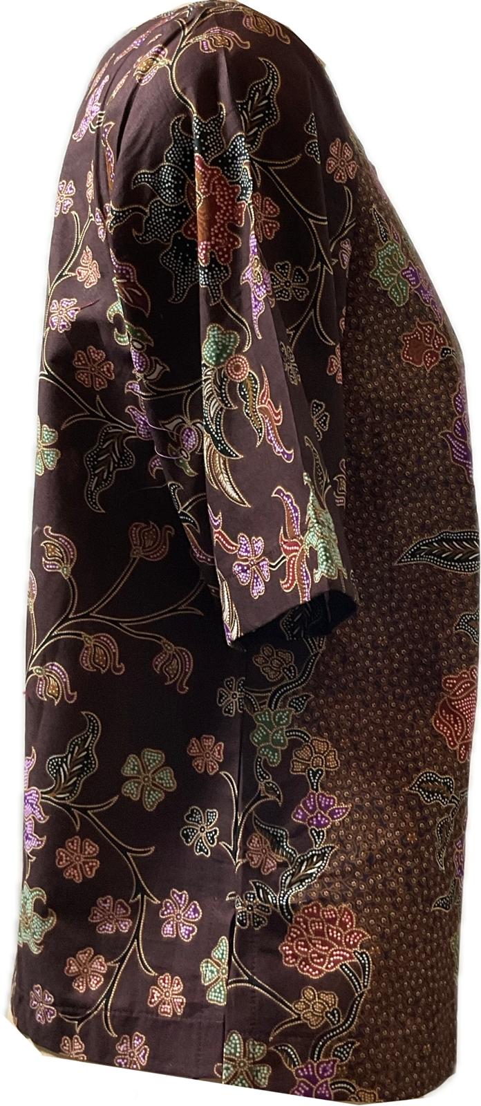 Ladies Batik Top LBT-L-BROWN-Q111001