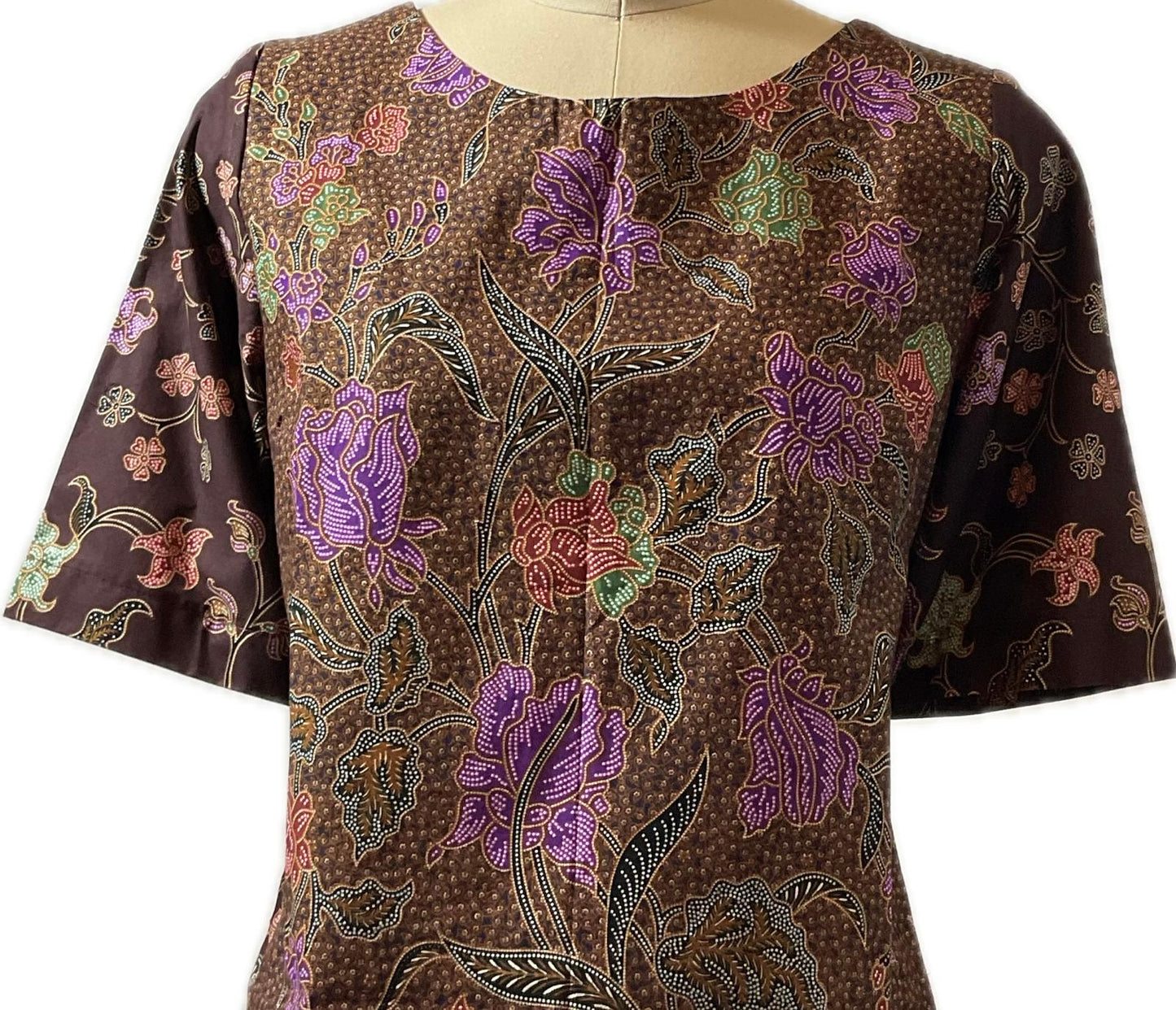 Ladies Batik Top LBT-L-BROWN-Q111001