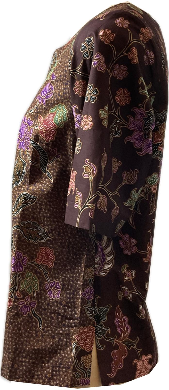 Ladies Batik Top LBT-L-BROWN-Q111001