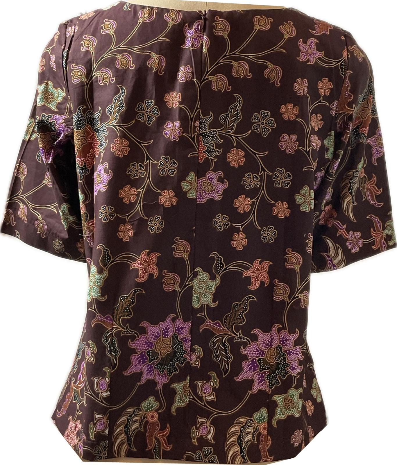 Ladies Batik Top LBT-L-BROWN-Q111001