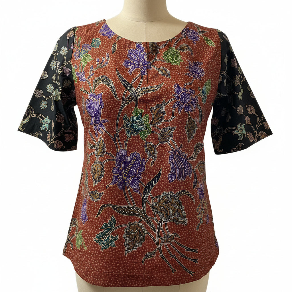 Ladies Batik Top LBT-L-BLACK-Q111002