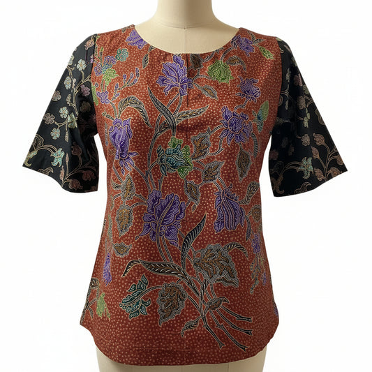 Ladies Batik Top LBT-L-BLACK-Q111002