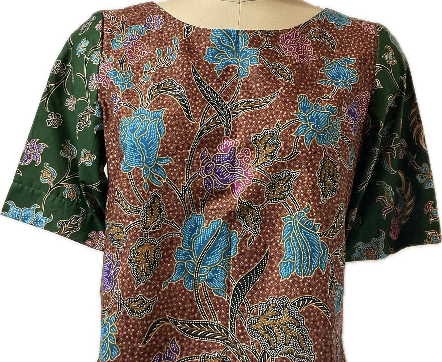 Ladies Batik Top LBT-L-GREEN-Q111004