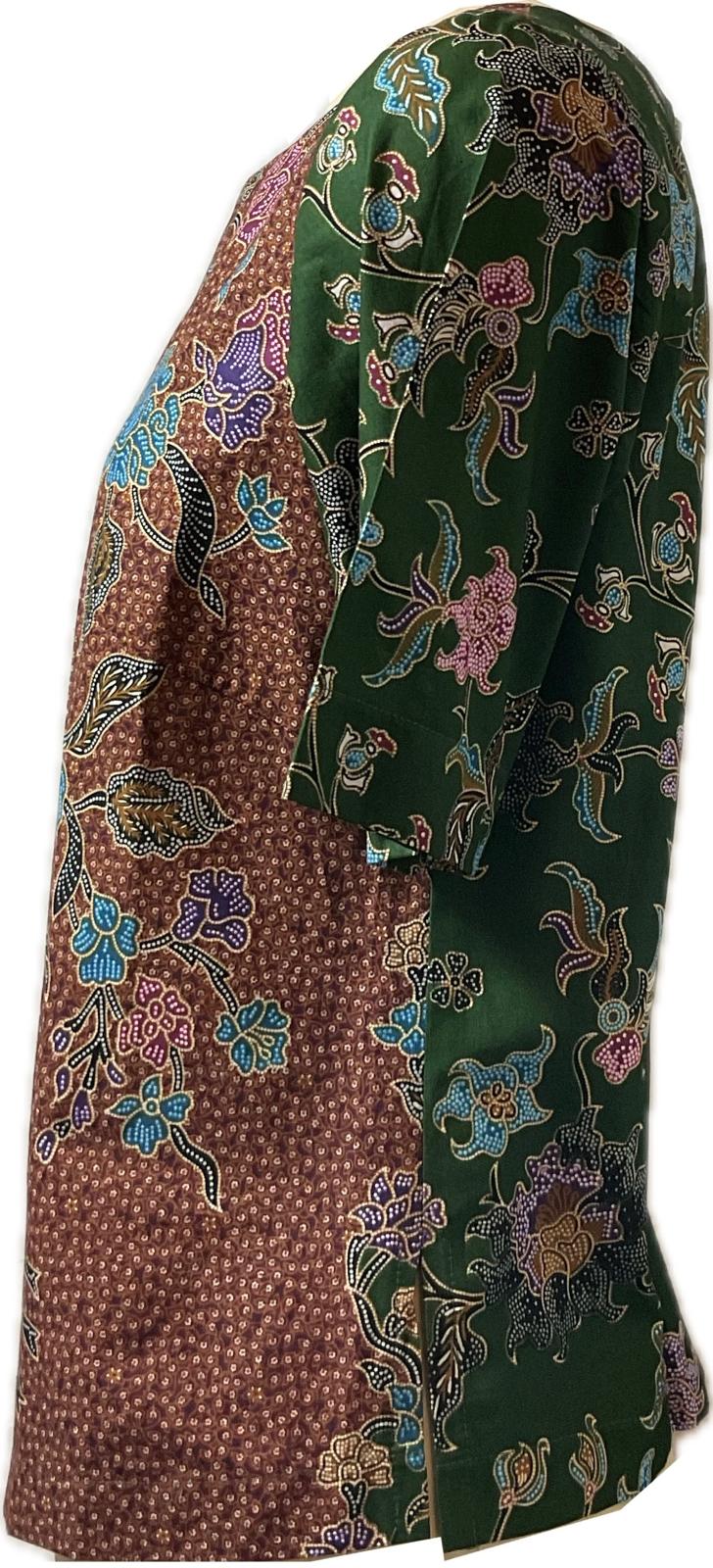 Ladies Batik Top LBT-L-GREEN-Q111004