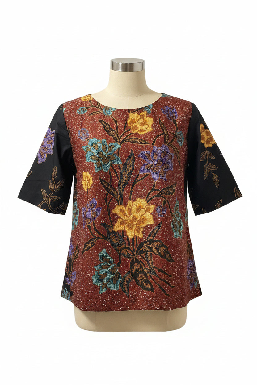 Ladies Batik Top LBT-XL-BLACK-Q1111002