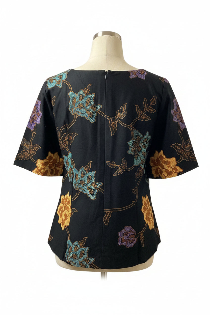 Ladies Batik Top LBT-XL-BLACK-Q1111002