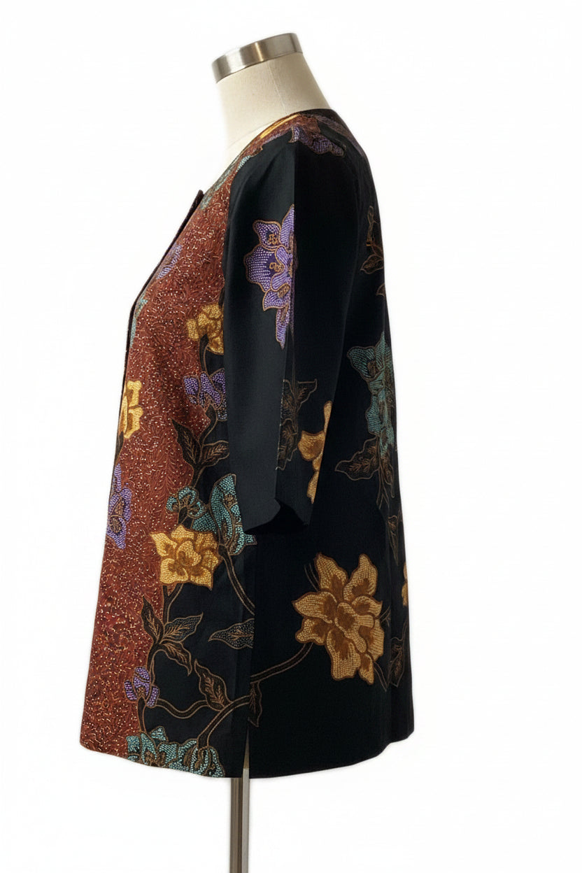 Ladies Batik Top LBT-XL-BLACK-Q1111002