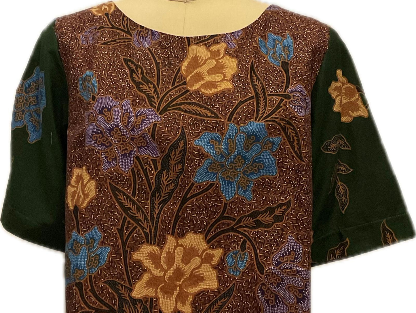 Ladies Batik Top LBT-XL-GREEN-Q1111003