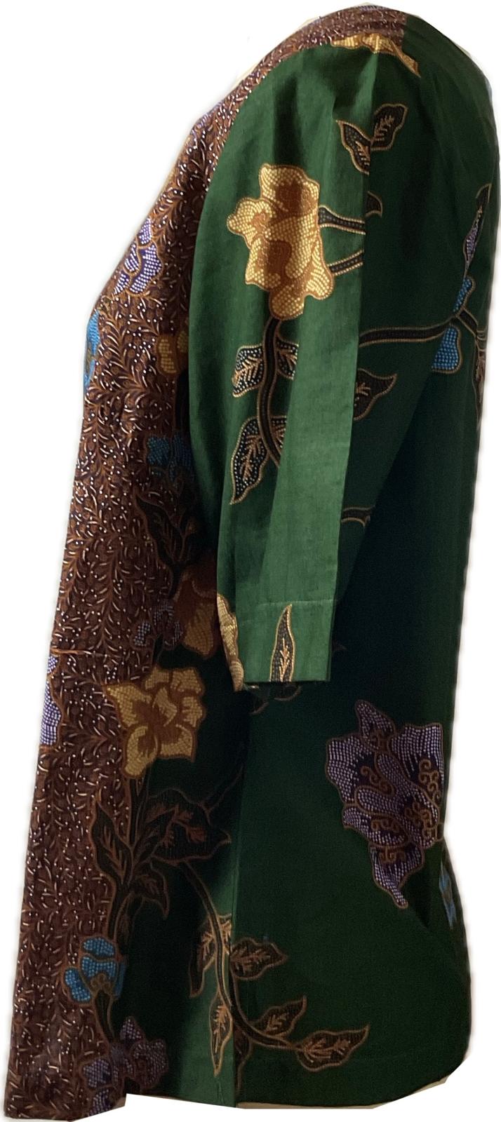 Ladies Batik Top LBT-XL-GREEN-Q1111003