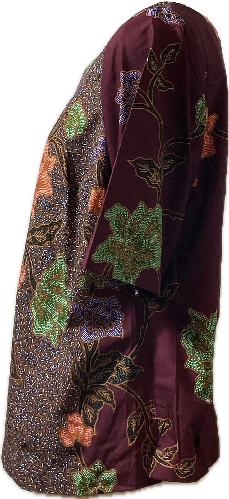 Ladies Batik Top LBT-XXL-MAROON-Q11111001