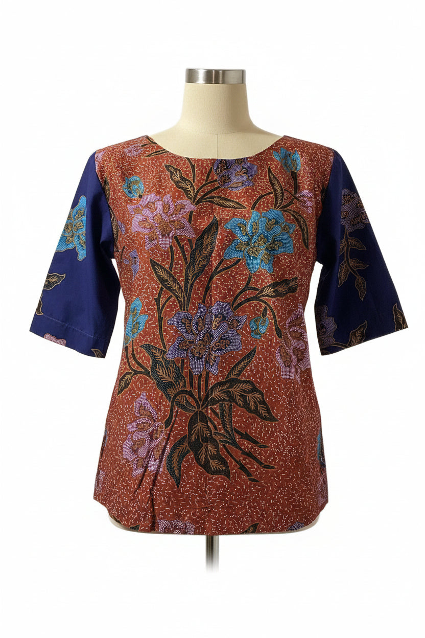 Ladies Batik Top LBT-XXL-BLUE-Q11111002