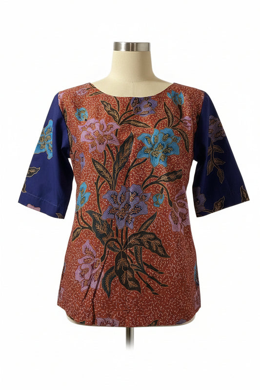 Ladies Batik Top LBT-XXL-BLUE-Q11111002