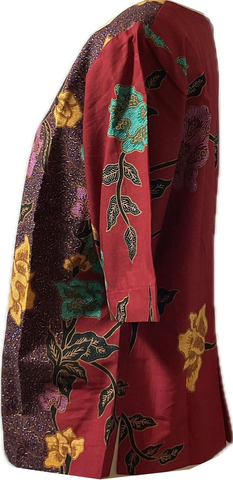 Ladies Batik Top LBT-XXL-MAROON-Q11111003