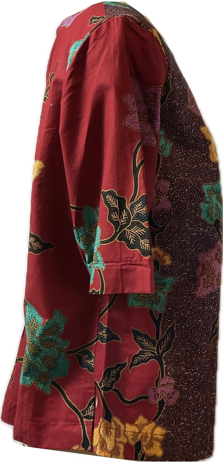 Ladies Batik Top LBT-XXL-MAROON-Q11111003