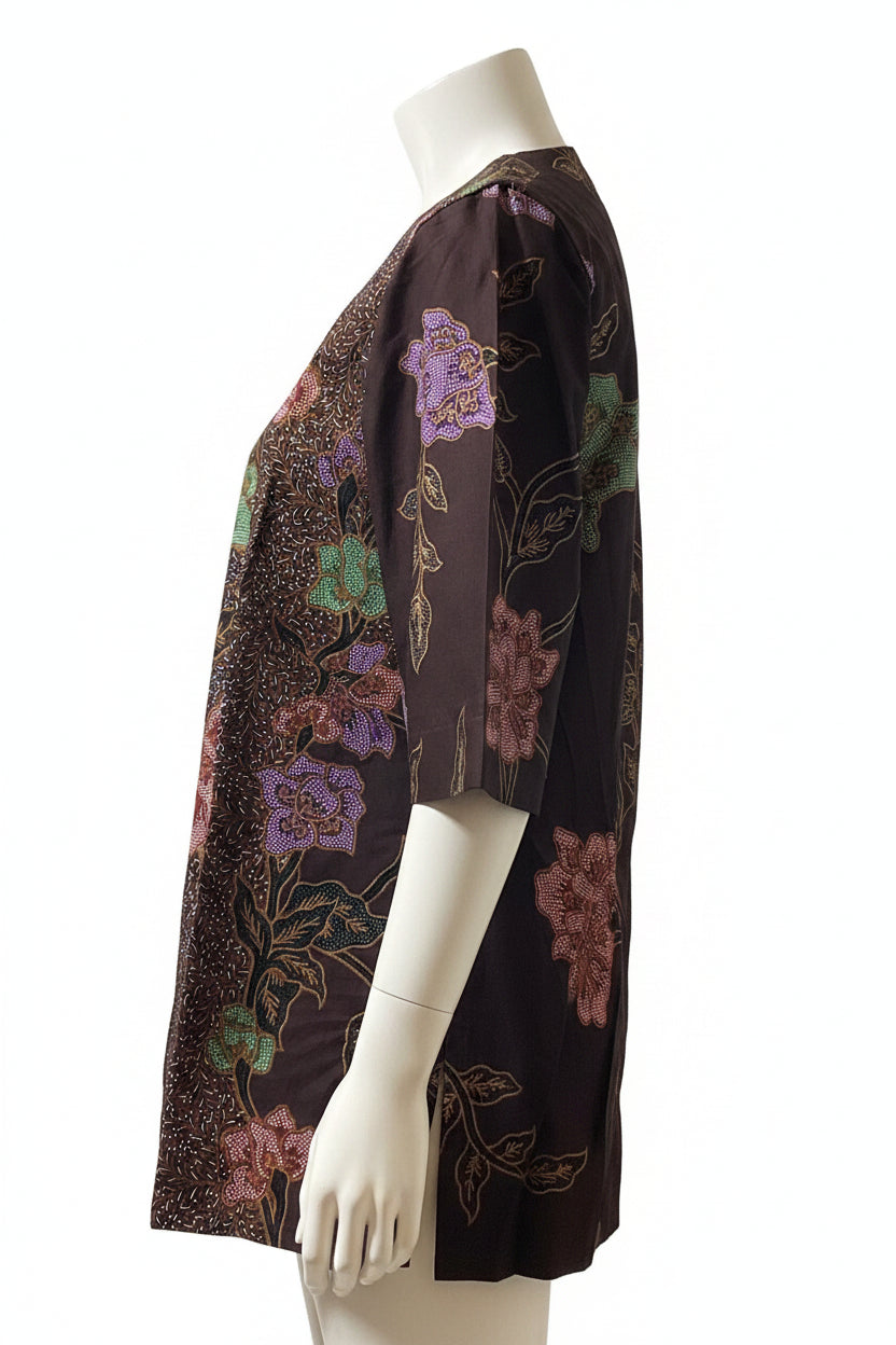 Ladies Batik Top LBT-XXL-BROWN-Q11111004