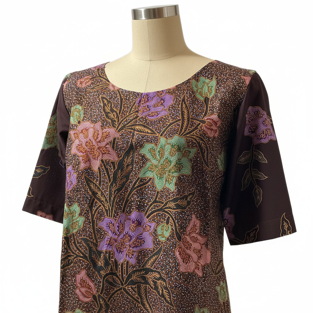 Ladies Batik Top LBT-XXL-BROWN-Q11111004