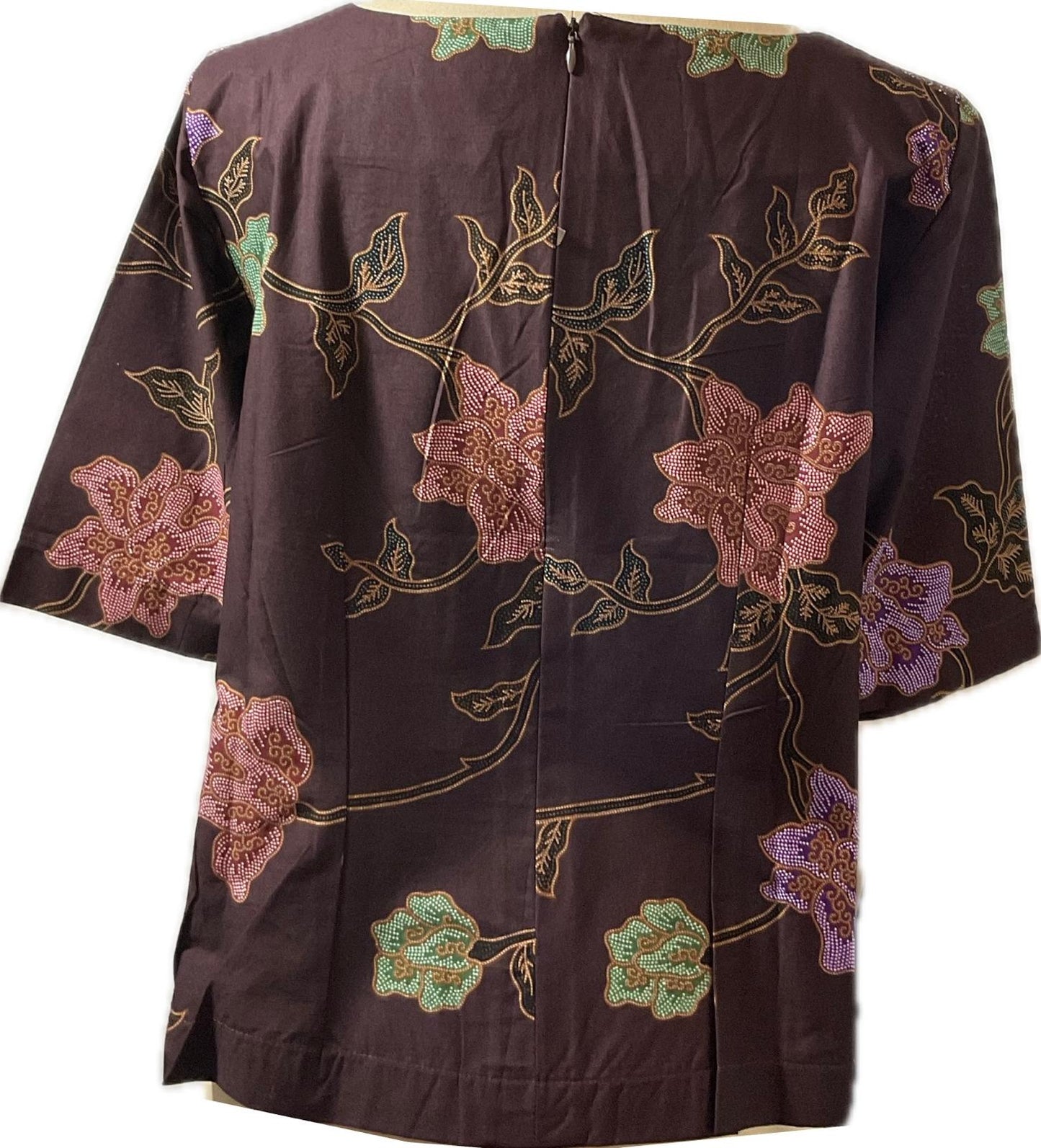 Ladies Batik Top LBT-XXL-BROWN-Q11111004
