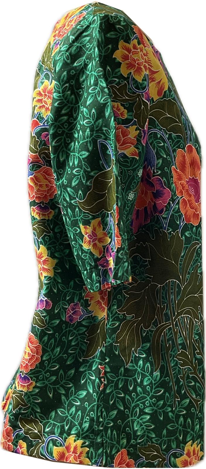 Ladies Batik Top LBT-S-GREEN-S1003