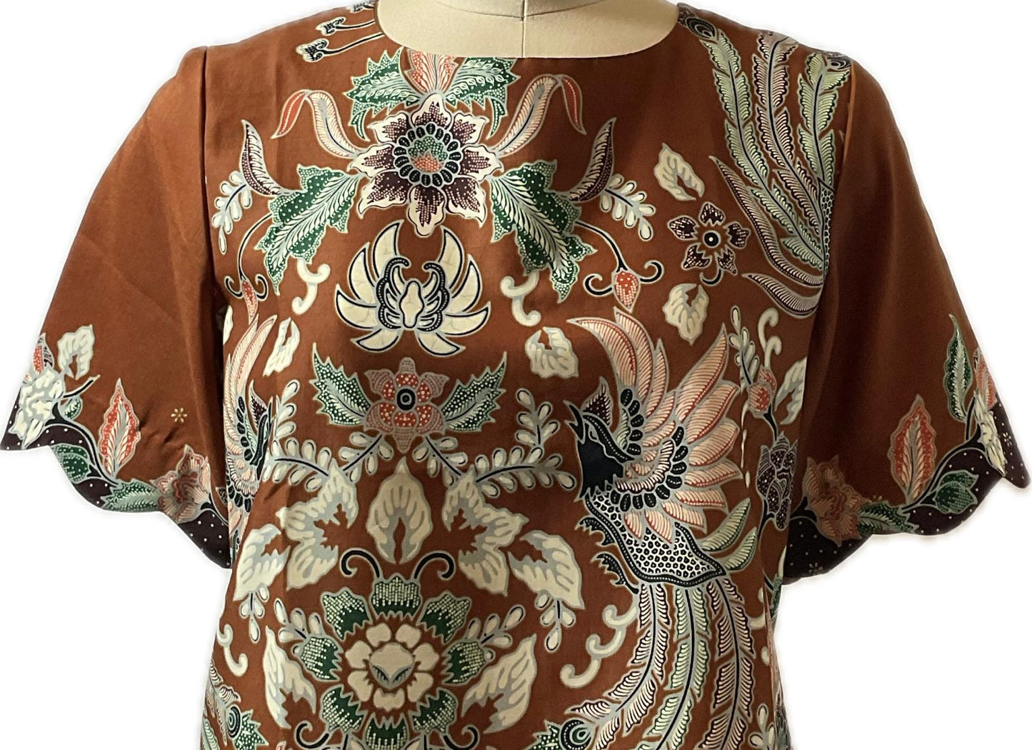 Ladies Batik Top LBT-M-BROWN-T11001