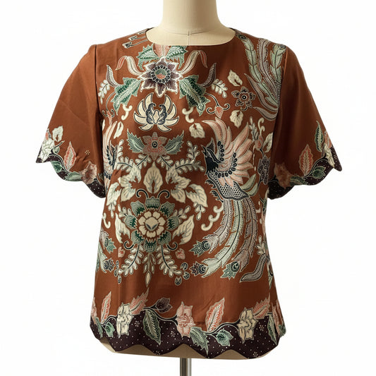 Ladies Batik Top LBT-XXL-BROWN-T11111001