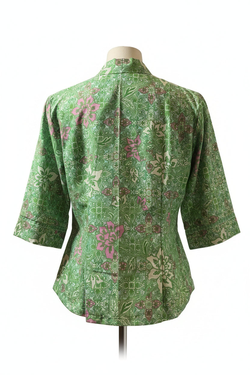 Ladies Batik Top LBT-XL-GREEN-U1111001