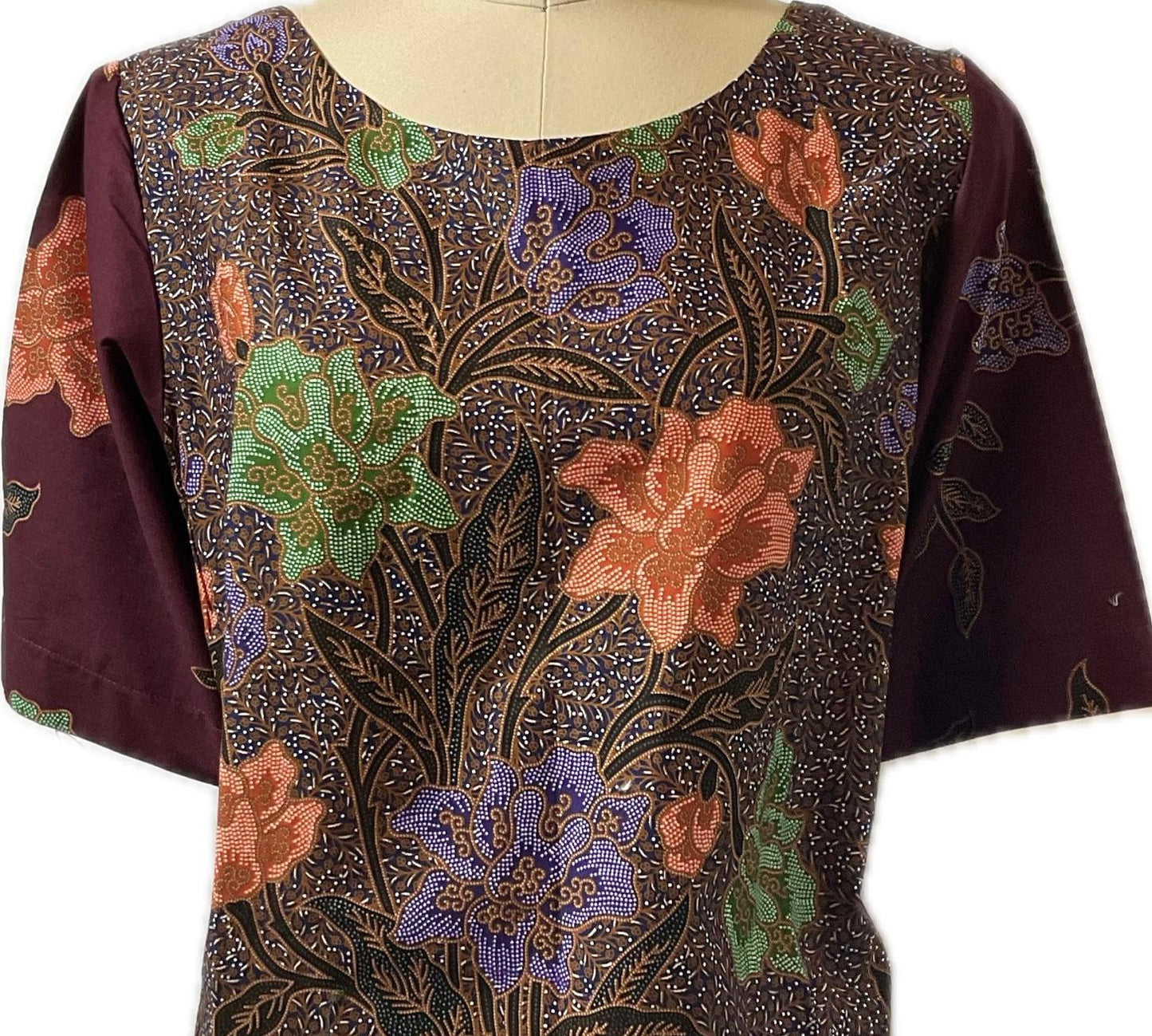 Ladies Batik Top LBT-XL-MAROON-Q1111001