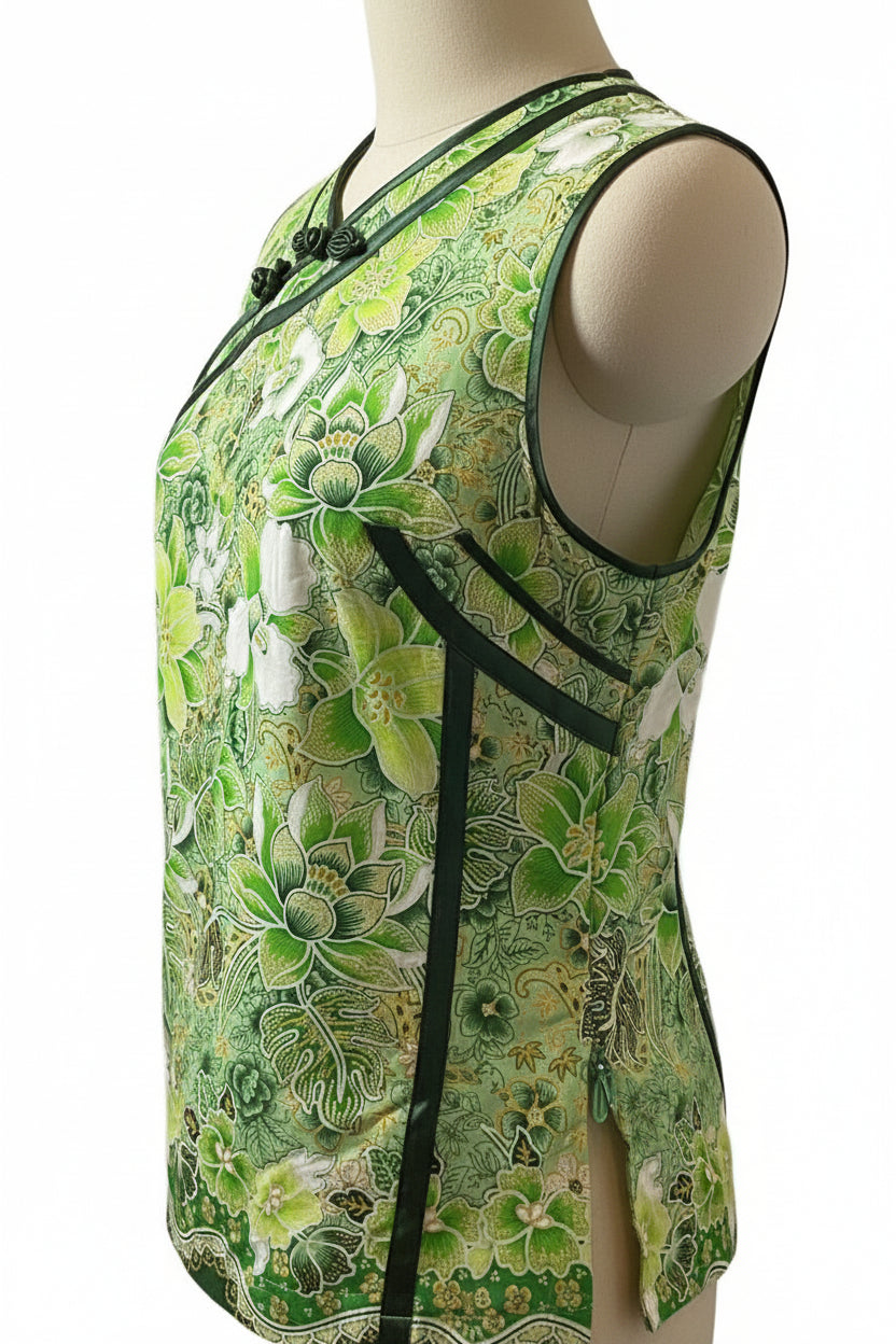 Ladies Batik Top LBT-L-GREEN-V111002