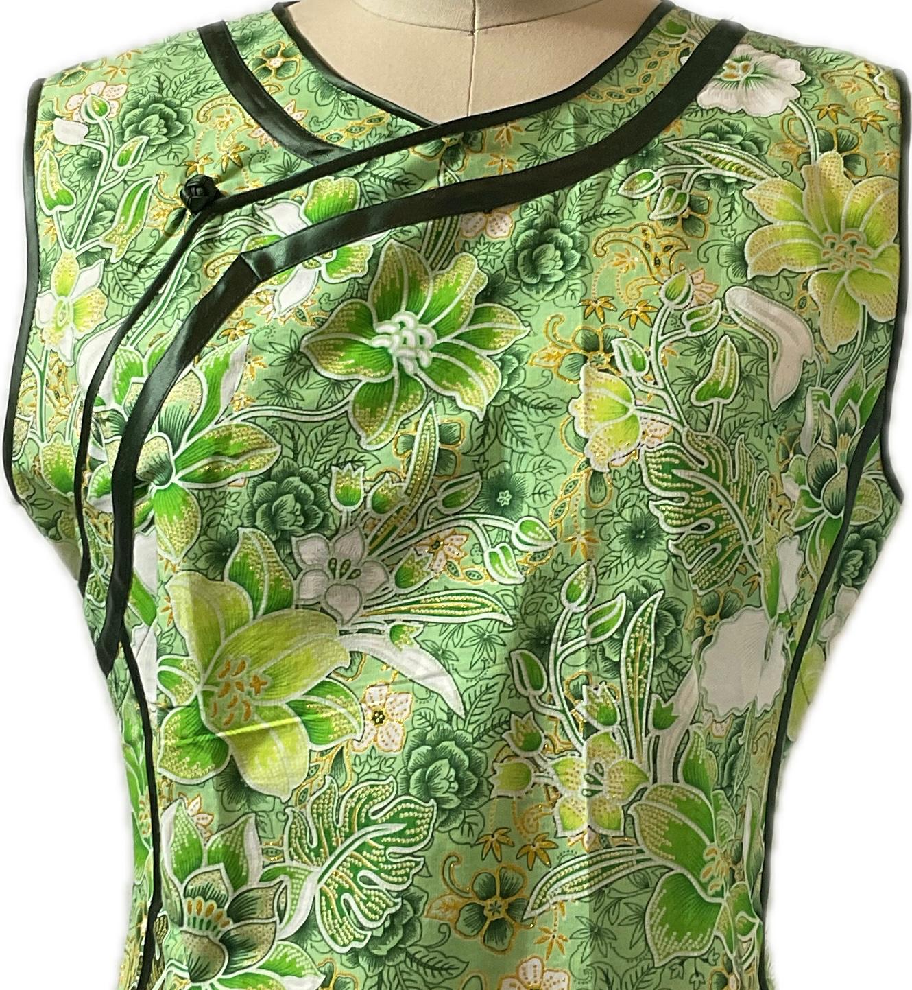 Ladies Batik Top LBT-L-GREEN-V111002