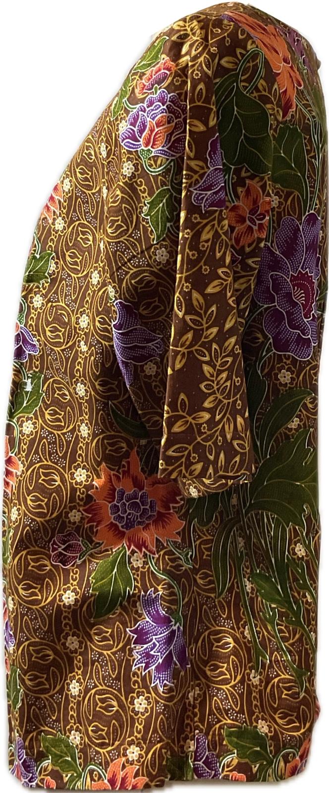 Ladies Batik Top LBT-XL-BROWN-S1111002