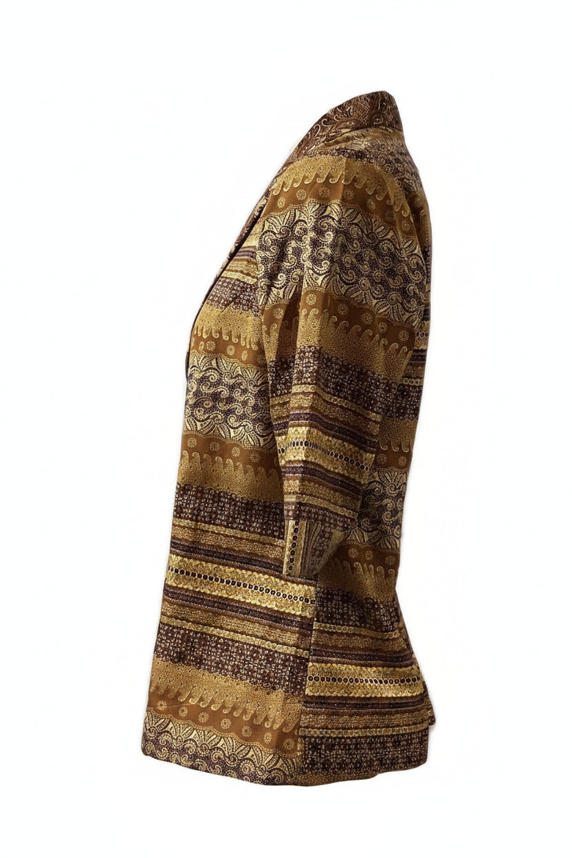 Ladies Batik Top LBT-S-YELLOW-X1001