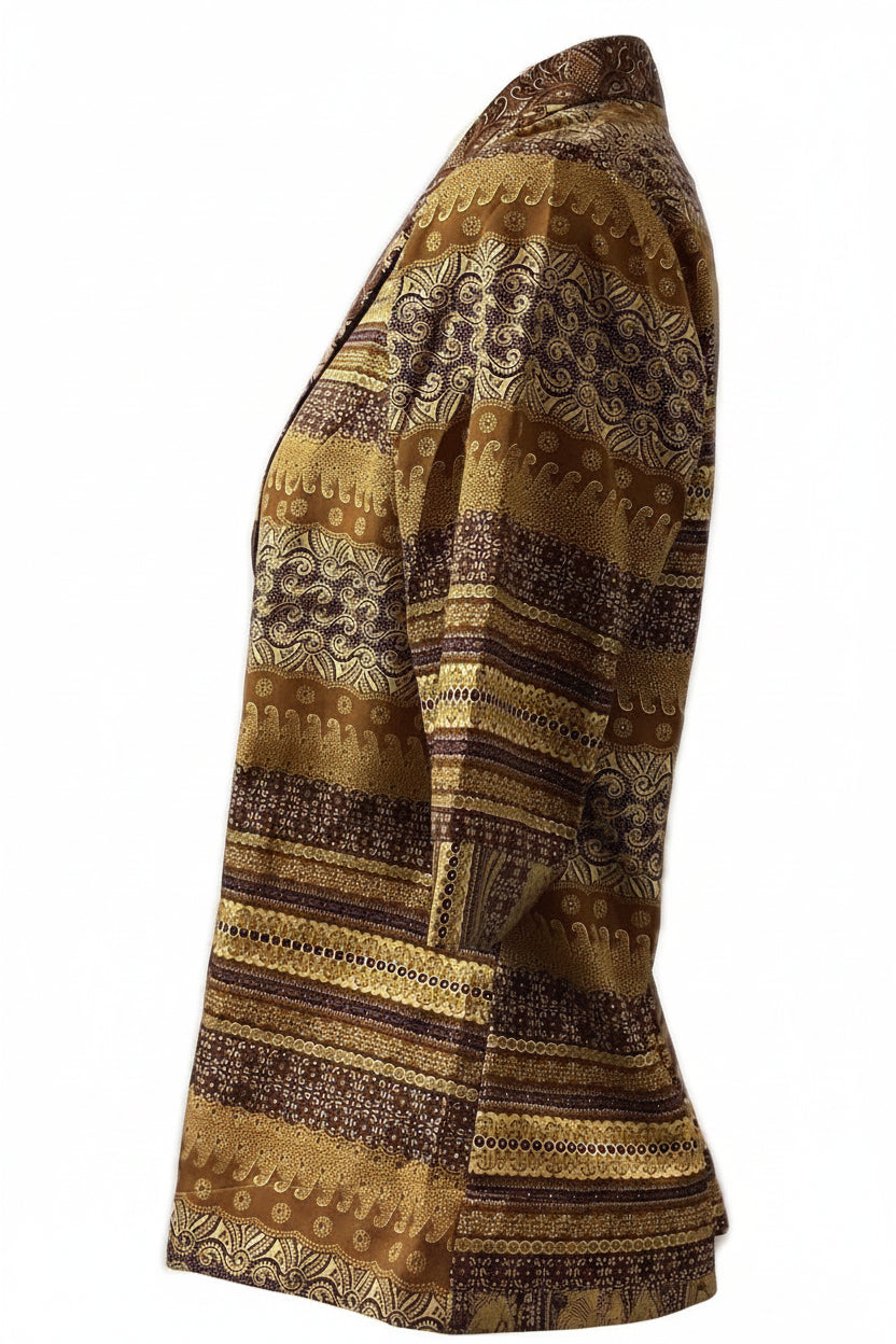 Ladies Batik Top LBT-S-YELLOW-X1003