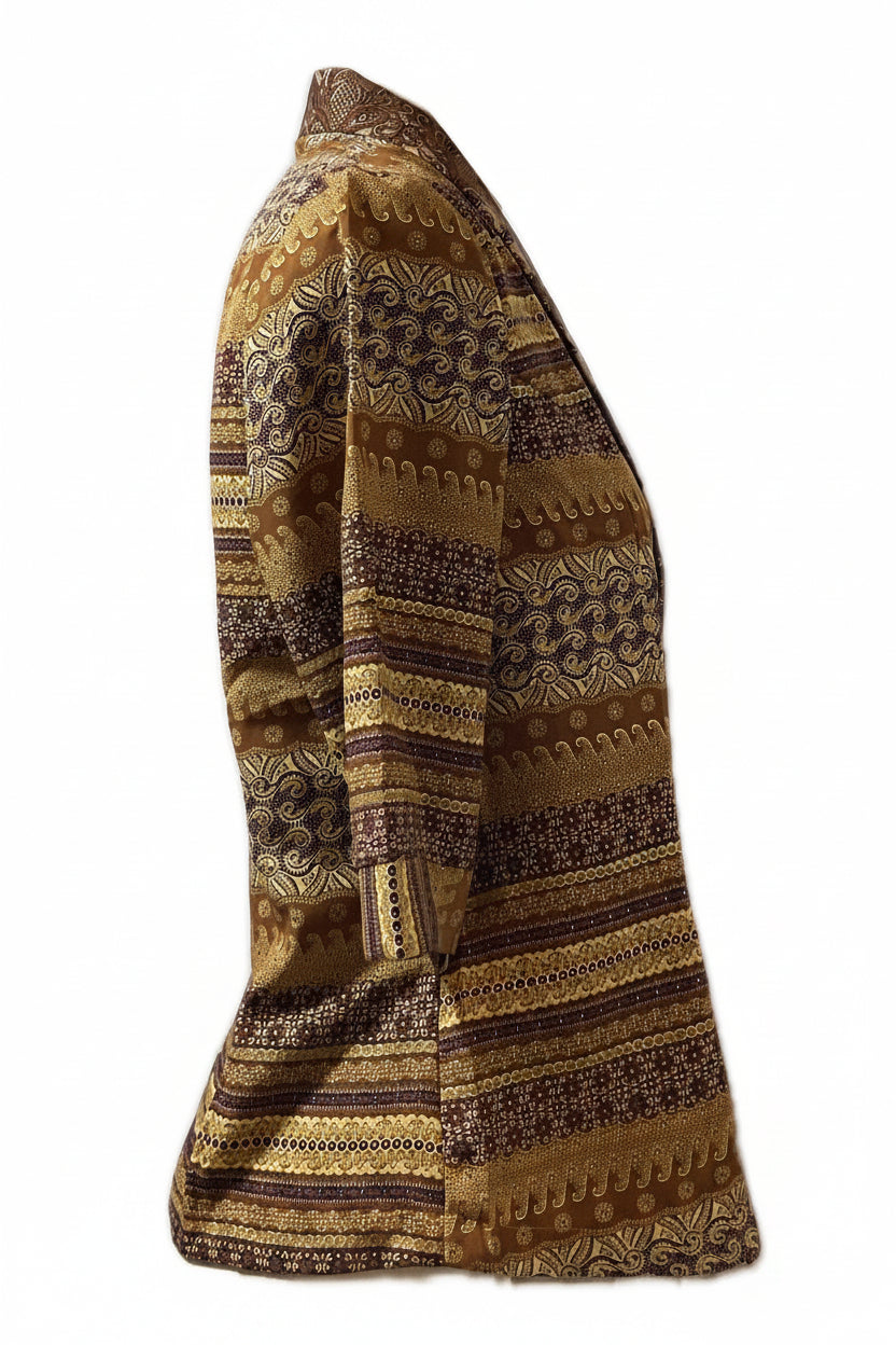 Ladies Batik Top LBT-S-YELLOW-X1001