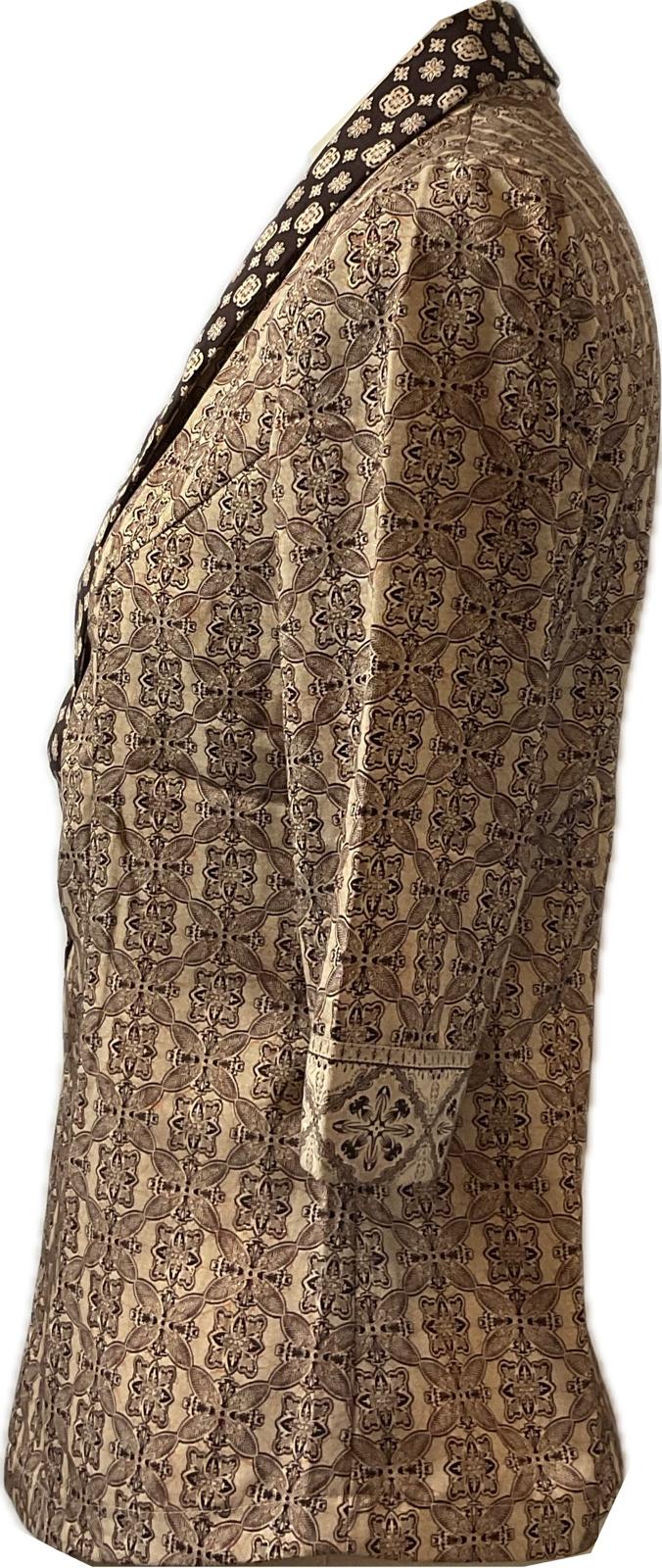 Ladies Batik Top LBT-S-BROWN-X1004