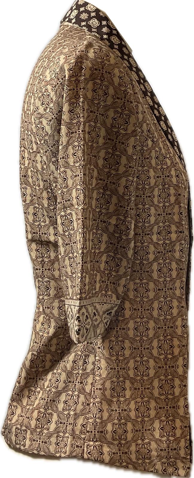 Ladies Batik Top LBT-S-BROWN-X1004