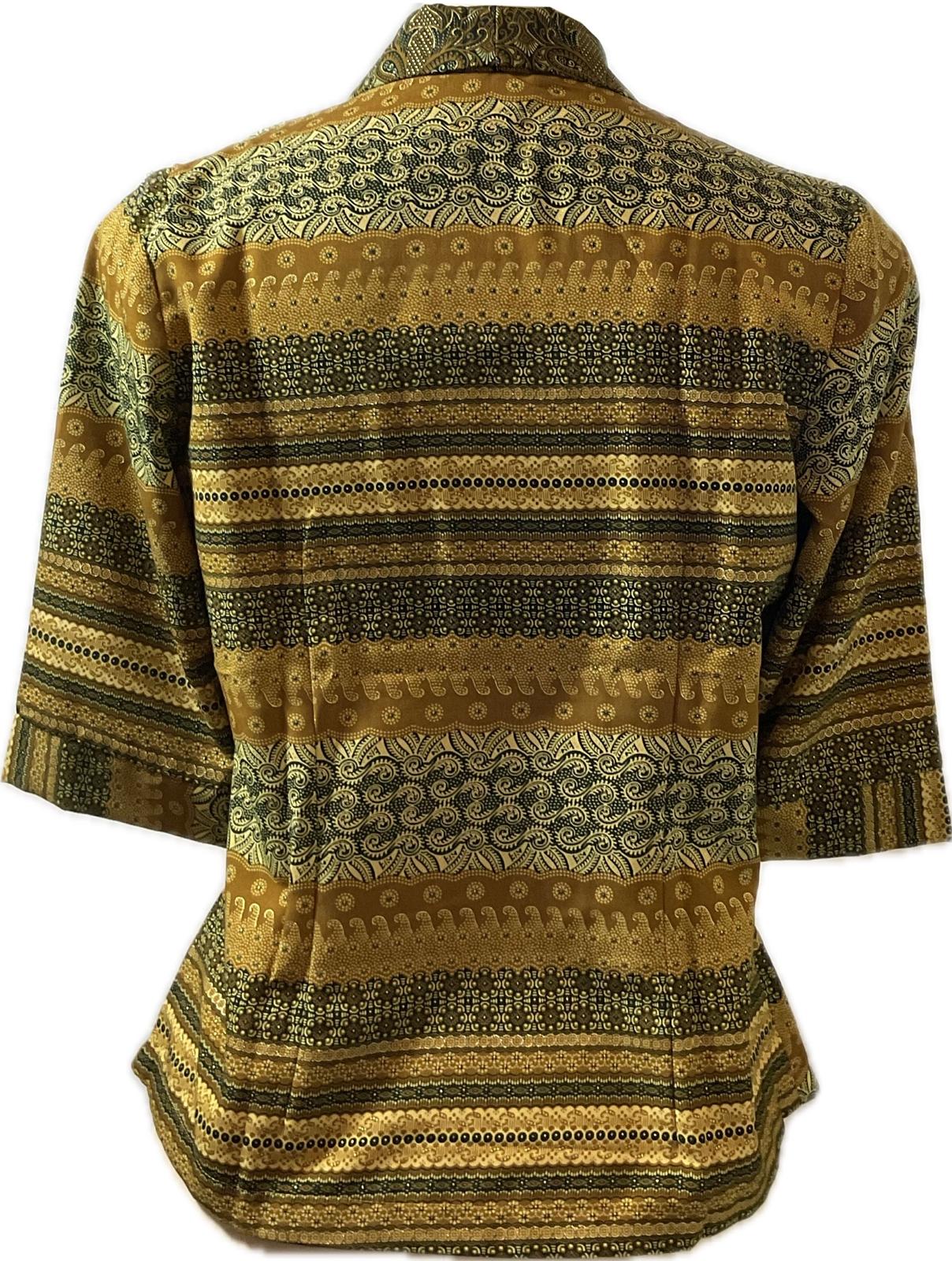 Ladies Batik Top LBT-S-YELLOW-X1002