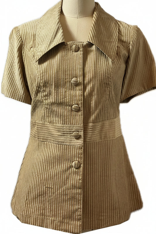 Ladies Batik Top LBT-L-BROWN-Y111001