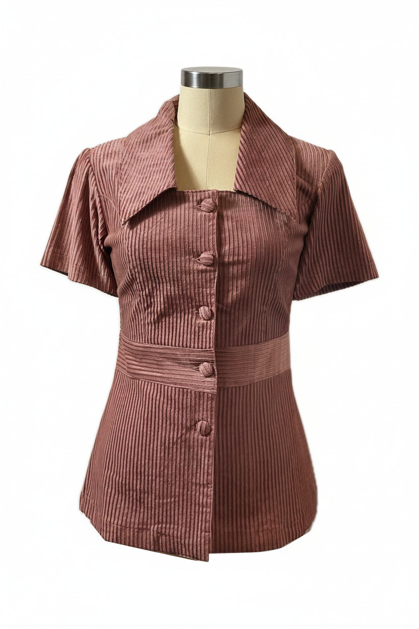 Ladies Batik Top LBT-S-RED-BEAN-Y1001