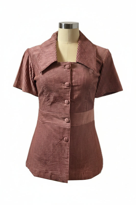Ladies Batik Top LBT-S-RED-BEAN-Y1001