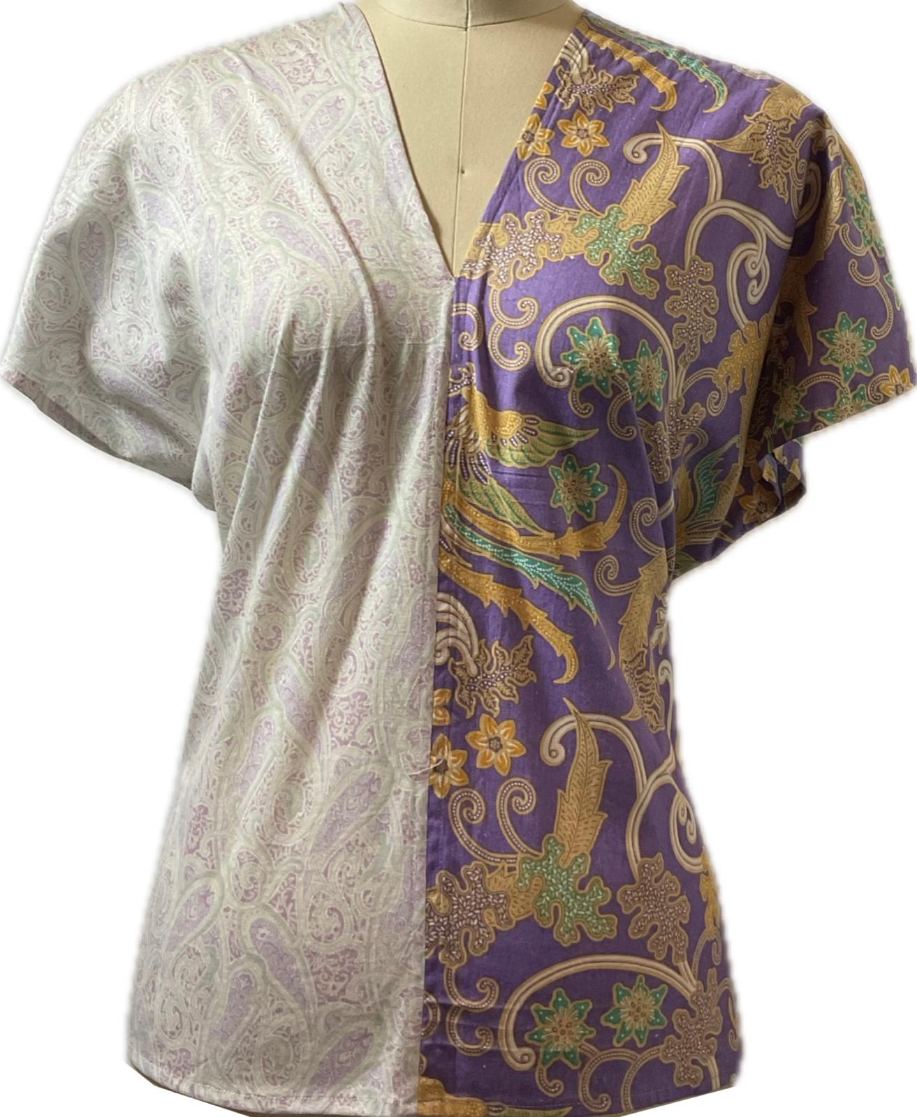 Ladies Batik Top LBT-FS-PURPLE-ZFS1001