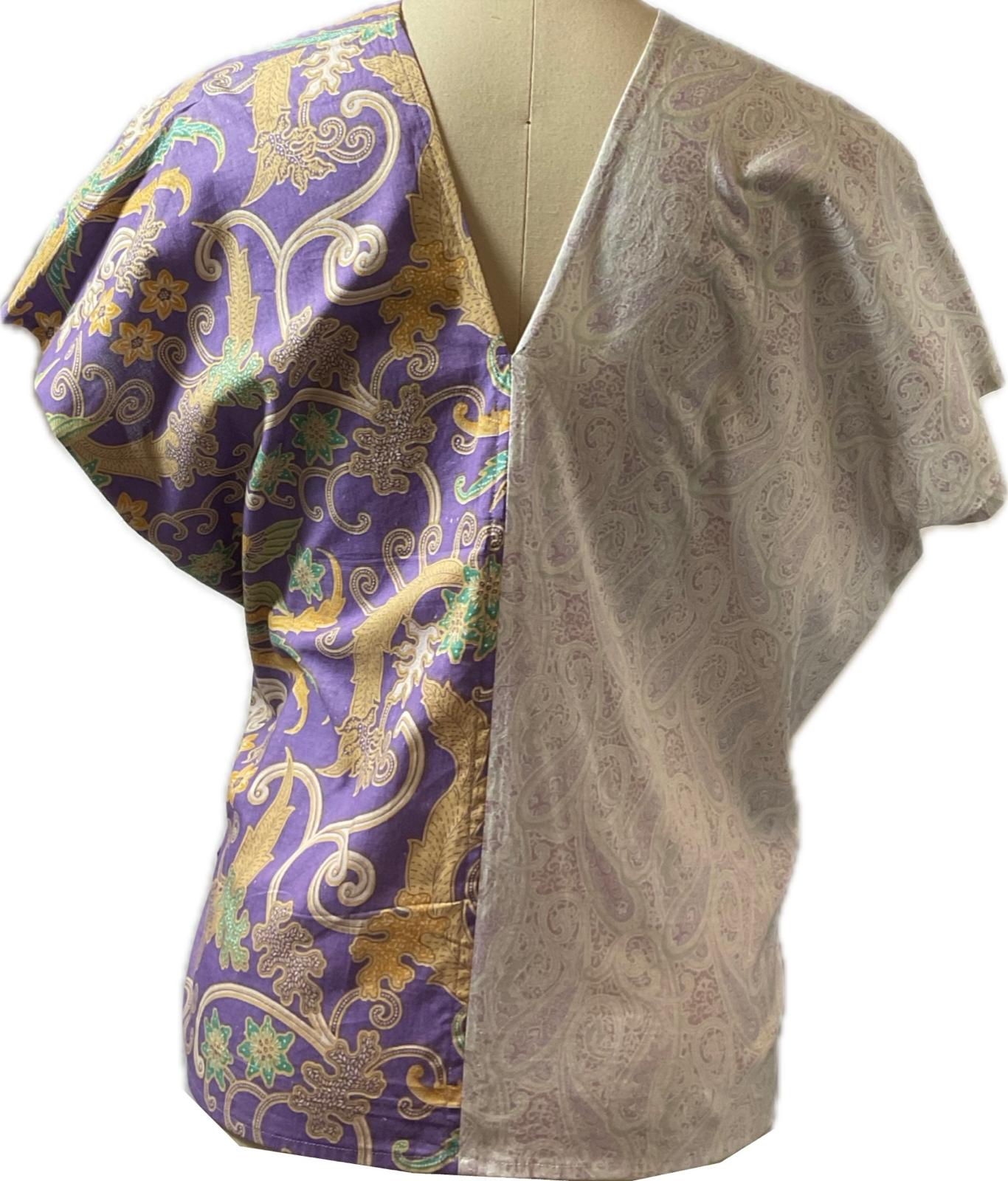 Ladies Batik Top LBT-FS-PURPLE-ZFS1001