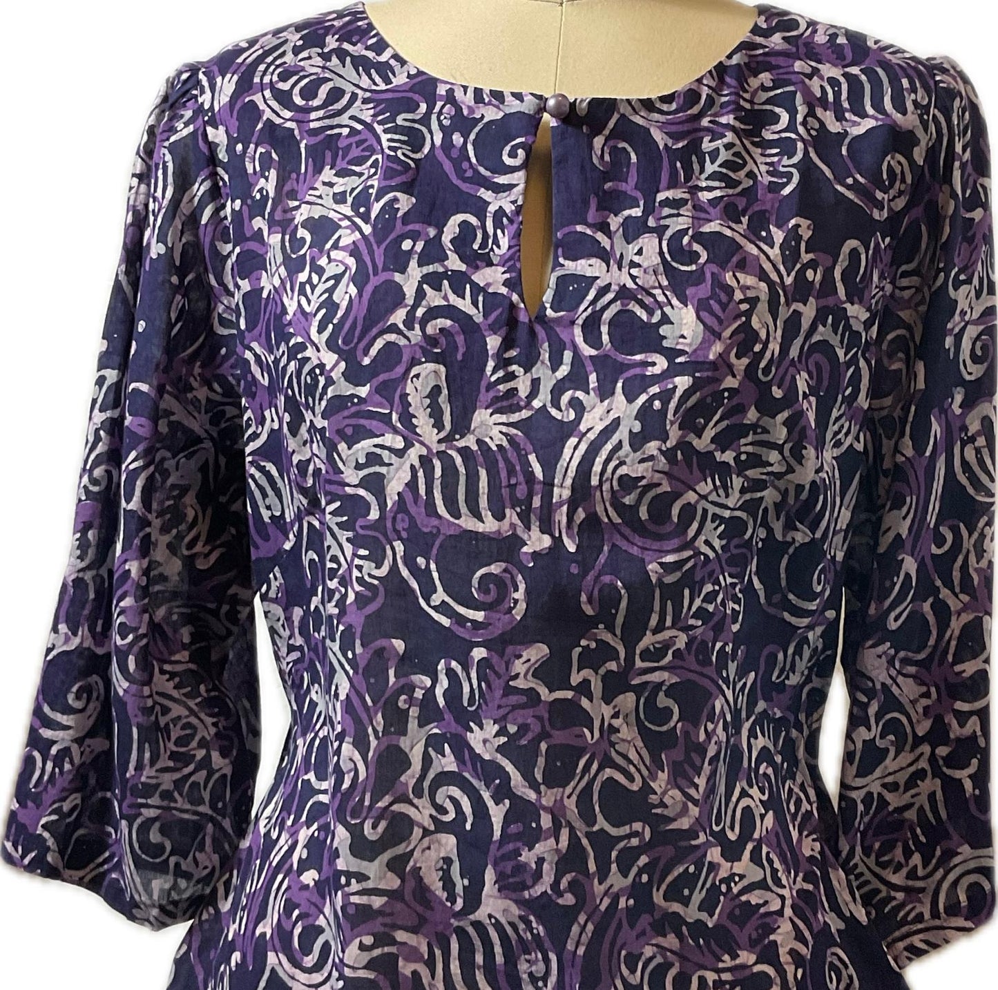 Ladies Batik Top LBT-XXL-PURPLE-AA11111001