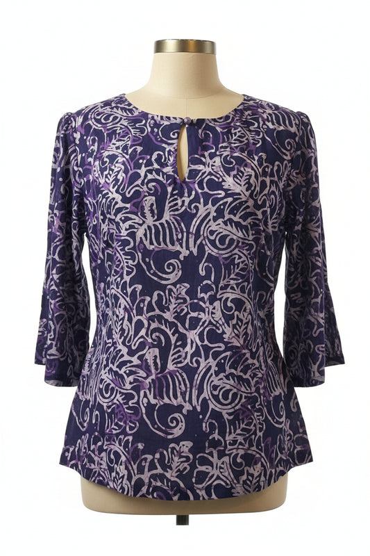Ladies Batik Top LBT-XXL-PURPLE-AA11111001