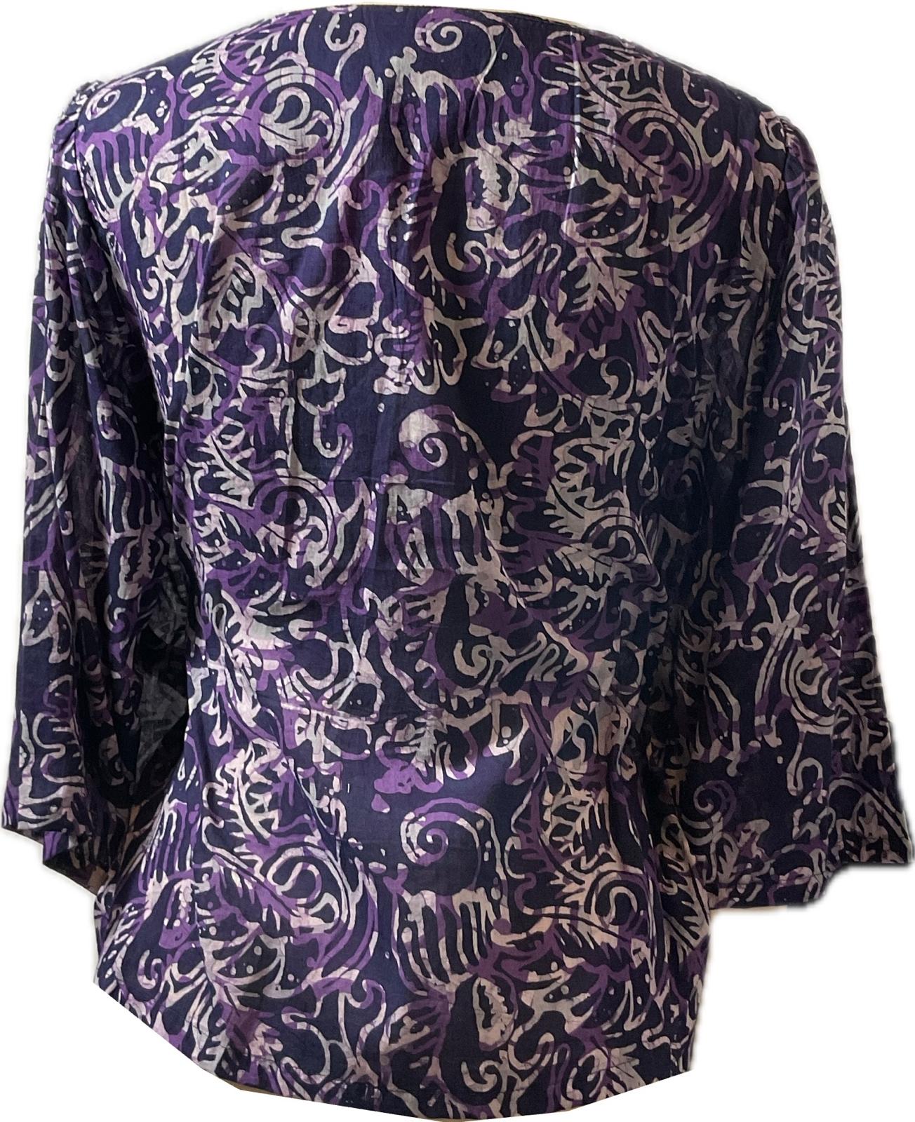 Ladies Batik Top LBT-XXL-PURPLE-AA11111001