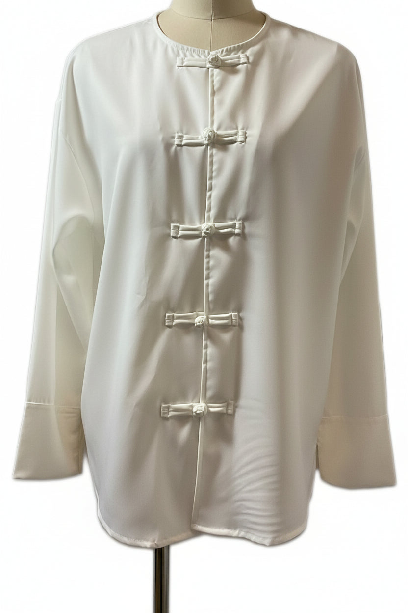 Ladies Batik Top LBT-M-WHITE-AB11001